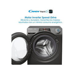 Lavadora Candy RapidÓ RO1484DWMCRT/1-S Carga Frontal 8kg 1400rpm Clase A Motor Inverter Antracita