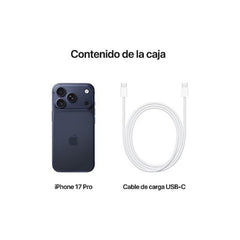 Apple iPhone 17 Pro Azul Escuro 256GB Smartphone 6.3 polegadas Chip A19 Pro 5G
