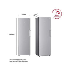 Congelador Vertical LG GFM61MBCSF, 324 l, 186 cm, Total No Frost, Inox Antihuellas