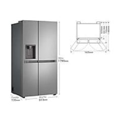 Frigorífico LG GSLC41PYPE Americano 638L Total No Frost Dispensador SIN TOMA DE AGUA Inox
