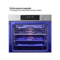 Horno multifunción LG WSED7613S, 76 L, Integrable, Pirolítico, EasyClean™, ThinQ™, Acero inoxidable, 59.2 cm