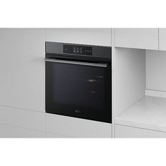 Horno a vapor LG WSED7665B, 76 L, Multifunción, Pirolítico + Vapor, Acero Negro Mate