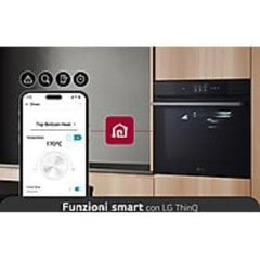 Horno a vapor LG WSED7665B, 76 L, Multifunción, Pirolítico + Vapor, Acero Negro Mate