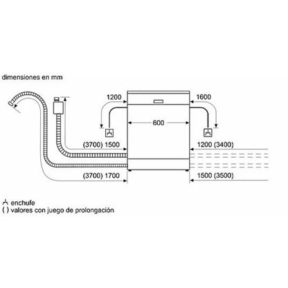 Lavavajillas Bosch SMS4EMW06E Serie 4 Independiente 14 Servicios Clase B Home Connect Blanco