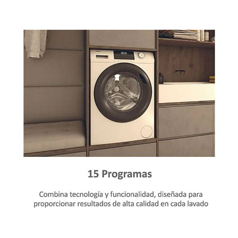 Lavadora Haier HW100-BP14929A-S I-Pro Series 1 10kg 1400rpm Clase A Motor Inverter Negro