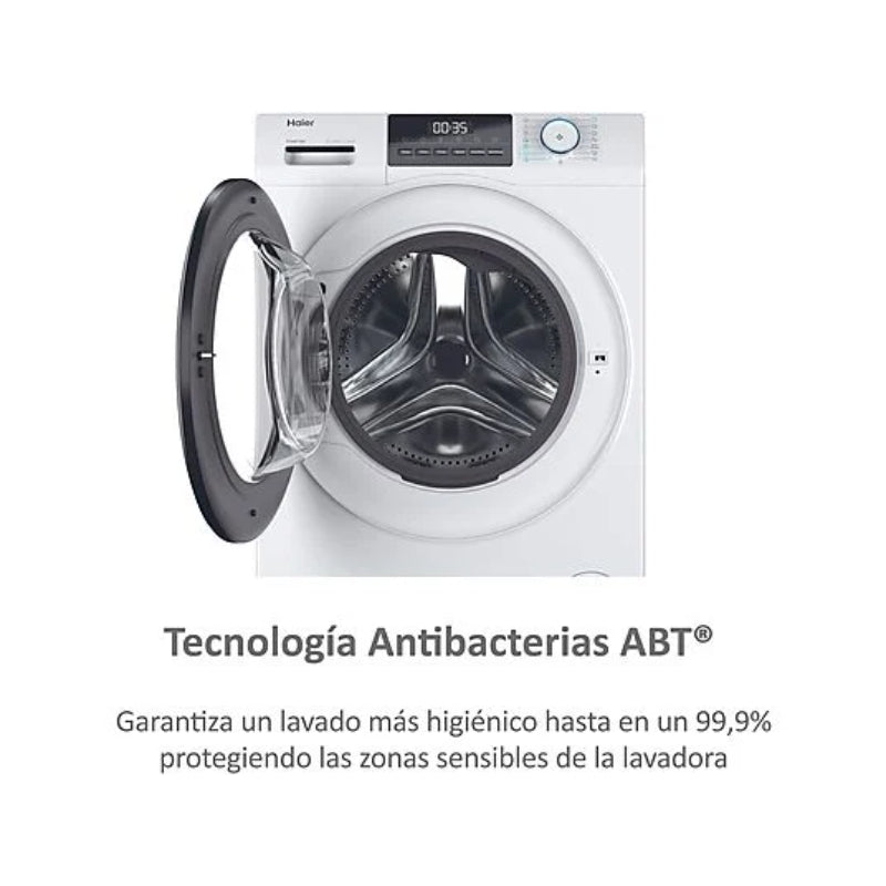 Lavadora Haier HW80-BP14929A-S I-Pro Series 1 8kg 1400rpm Clase A Motor Inverter Fondo 48cm Blanco