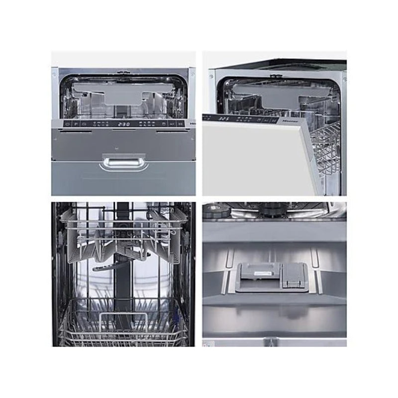Lavavajillas Hisense HV543D10 Integrable 45cm 11 Servicios Clase D Motor Inverter Tercera Bandeja