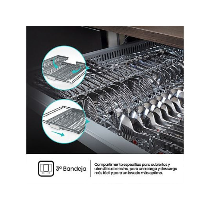 Lavavajillas Hisense HV543D10 Integrable 45cm 11 Servicios Clase D Motor Inverter Tercera Bandeja