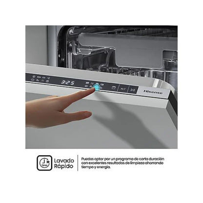 Lavavajillas Hisense HV543D10 Integrable 45cm 11 Servicios Clase D Motor Inverter Tercera Bandeja