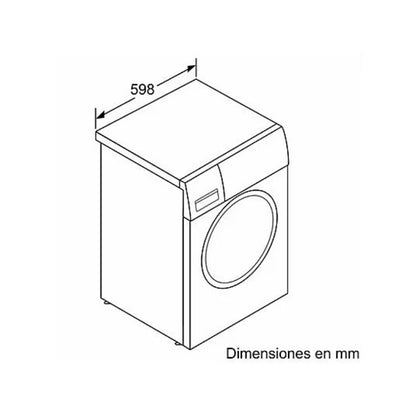 Lavadora Bosch WUU28T63ES Carga Frontal 8kg 1400rpm Clase A Motor EcoSilence Blanco