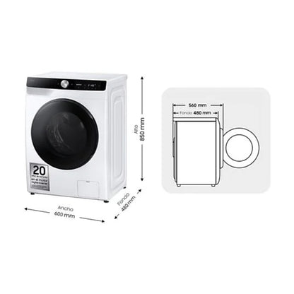 Lavadora Secadora Samsung WD90DG6G94BKU3 9kg/5kg 1400rpm Clase A/E AI Control Autodosificación Fondo 48cm