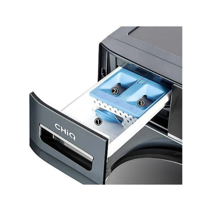 Lavadora CHIQ CFL100-14586IM3XA Space PRO Carga Frontal 10kg 1400rpm Clase A Motor Inverter Gris Oscuro