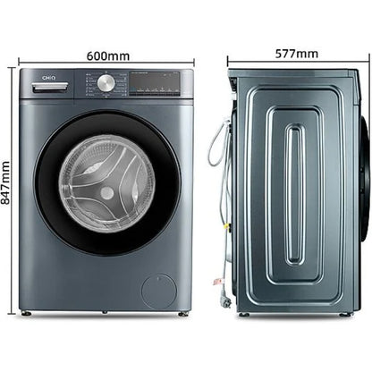 Lavadora CHIQ CFL100-14586IM3XA Space PRO Carga Frontal 10kg 1400rpm Clase A Motor Inverter Gris Oscuro