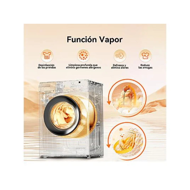 Lavadora VOK EVW-6UDWL21 Carga Frontal 6kg 1000rpm Clase D Profundidad 49.1cm Blanco