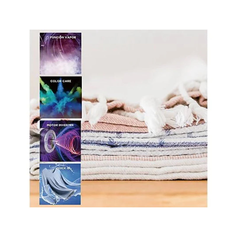 Lavadora VOK EVW-6UDWL21 Carga Frontal 6kg 1000rpm Clase D Profundidad 49.1cm Blanco