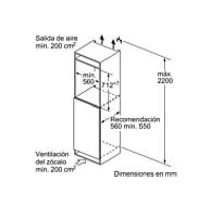 Congelador Bajo Encimera Bosch GIV11AFE0, 72 litros, Integrable, Blanco