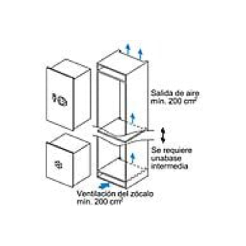 Congelador Bajo Encimera Bosch GIV11AFE0, 72 litros, Integrable, Blanco