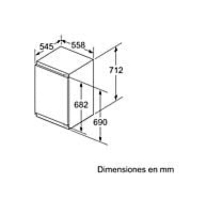 Congelador Bajo Encimera Bosch GIV11AFE0, 72 litros, Integrable, Blanco