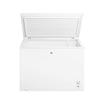 Congelador horizontal ok. OFZ 181 E W, 293 L, Clase E, Control mecánico, 4 estrellas, Blanco