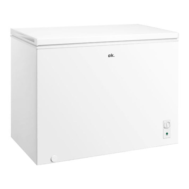 Congelador horizontal ok. OFZ 181 E W, 293 L, Clase E, Control mecánico, 4 estrellas, Blanco