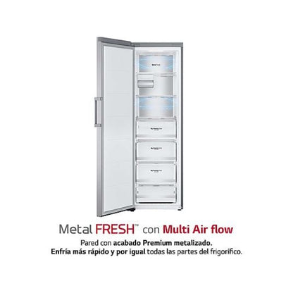 Congelador Vertical LG GFM61MBCSF, 324 l, 186 cm, Total No Frost, Inox Antihuellas