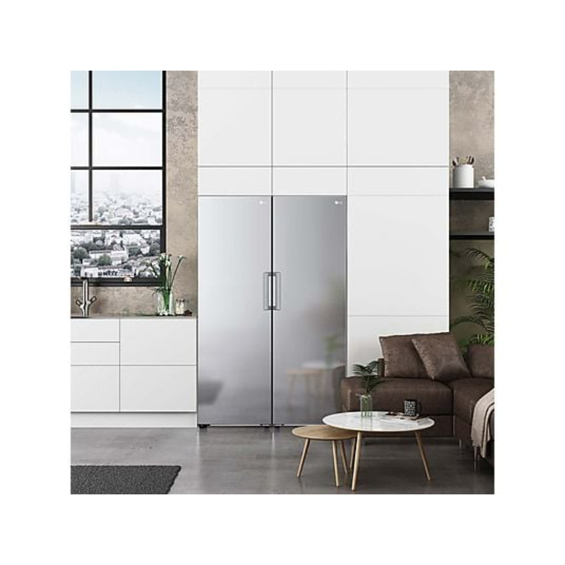 Congelador Vertical LG GFM61MBCSF, 324 l, 186 cm, Total No Frost, Inox Antihuellas