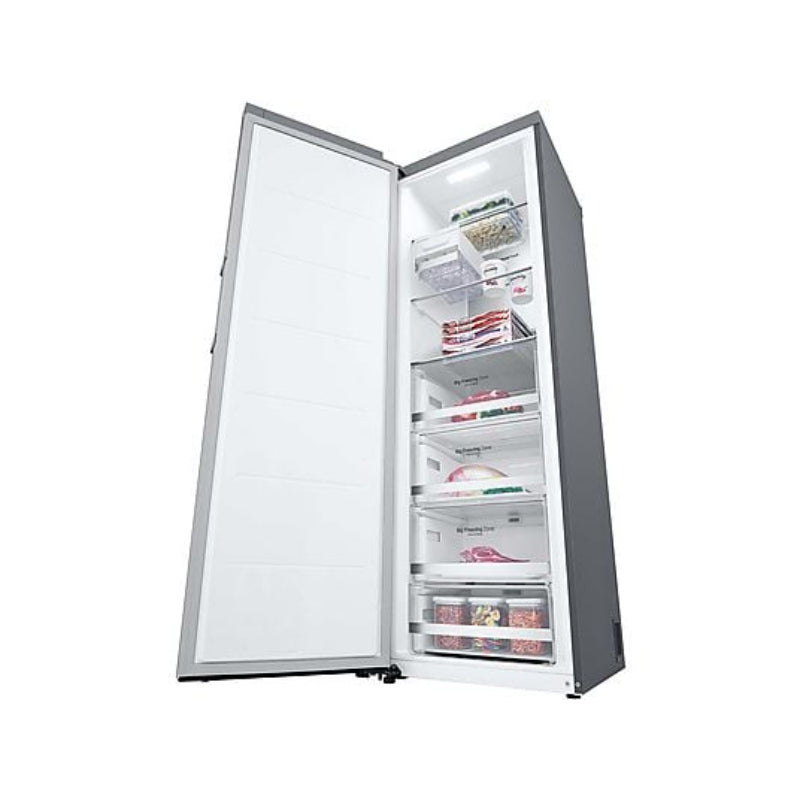 Congelador Vertical LG GFM61MBCSF, 324 l, 186 cm, Total No Frost, Inox Antihuellas