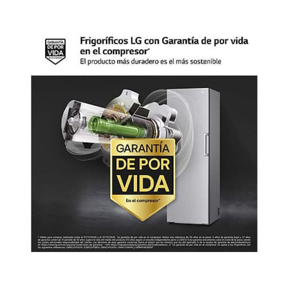 Congelador Vertical LG GFM61MBCSF, 324 l, 186 cm, Total No Frost, Inox Antihuellas
