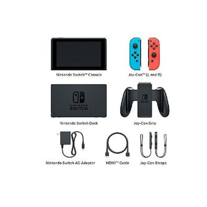 Nintendo Switch, consola híbrida de 6.2", Joy-Con Azul/Rojo Neón, 32 GB