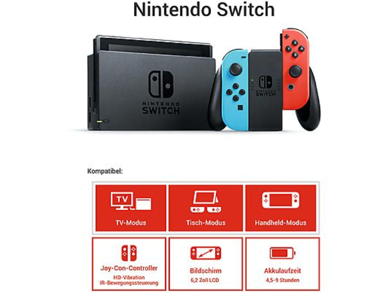 Consola Nintendo Switch (Modelo 2017) – 32 GB, Color Gris