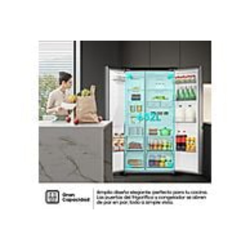 Frigorífico Hisense RS818N4TIE1 Americano Total No Frost 636L Dispensador SIN TOMA DE AGUA Inox