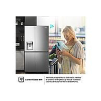 Frigorífico Hisense RS818N4TIE1 Americano Total No Frost 636L Dispensador SIN TOMA DE AGUA Inox