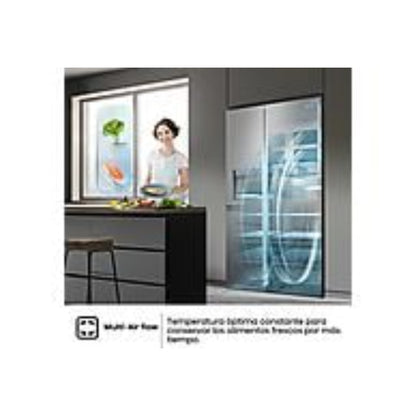 Frigorífico Hisense RS818N4TIE1 Americano Total No Frost 636L Dispensador SIN TOMA DE AGUA Inox