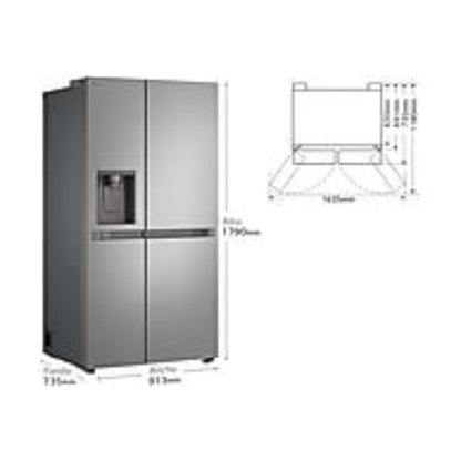 Frigorífico LG GSLC41PYPE Americano 638L Total No Frost Dispensador SIN TOMA DE AGUA Inox