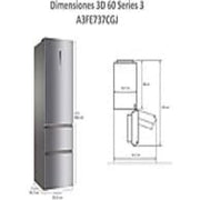 Frigorífico Combi Haier 3D 60 Series 3 A3FE737CGJ 371L Total No Frost Clase E Inox