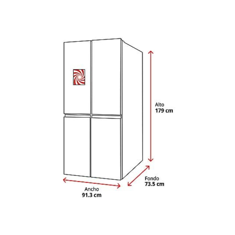 Frigorífico LG GSLV71PZTD Americano Total No Frost 635L Clase D Dispensador SIN TOMA DE AGUA Inox