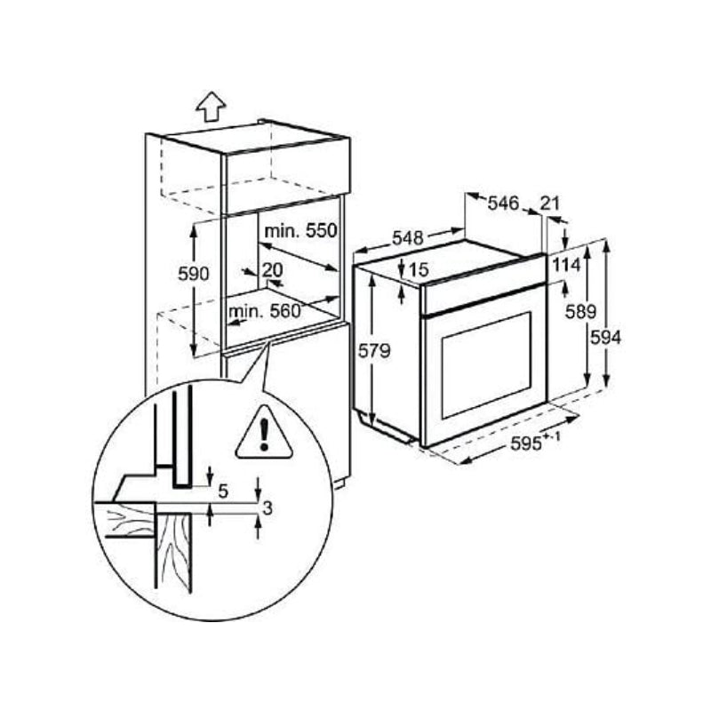 Horno AEG BPE642120M: 71 L, Multifunción, Pirolítico, Función Grill, Inox Antihuellas