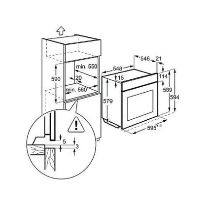 Horno AEG BPE642120M: 71 L, Multifunción, Pirolítico, Función Grill, Inox Antihuellas