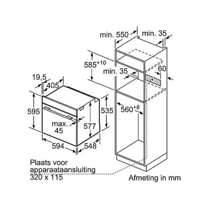 Horno Bosch HBG7741B1, 71 L, Integrable, Pirolítico, Multifunción, Air Fry, Negro