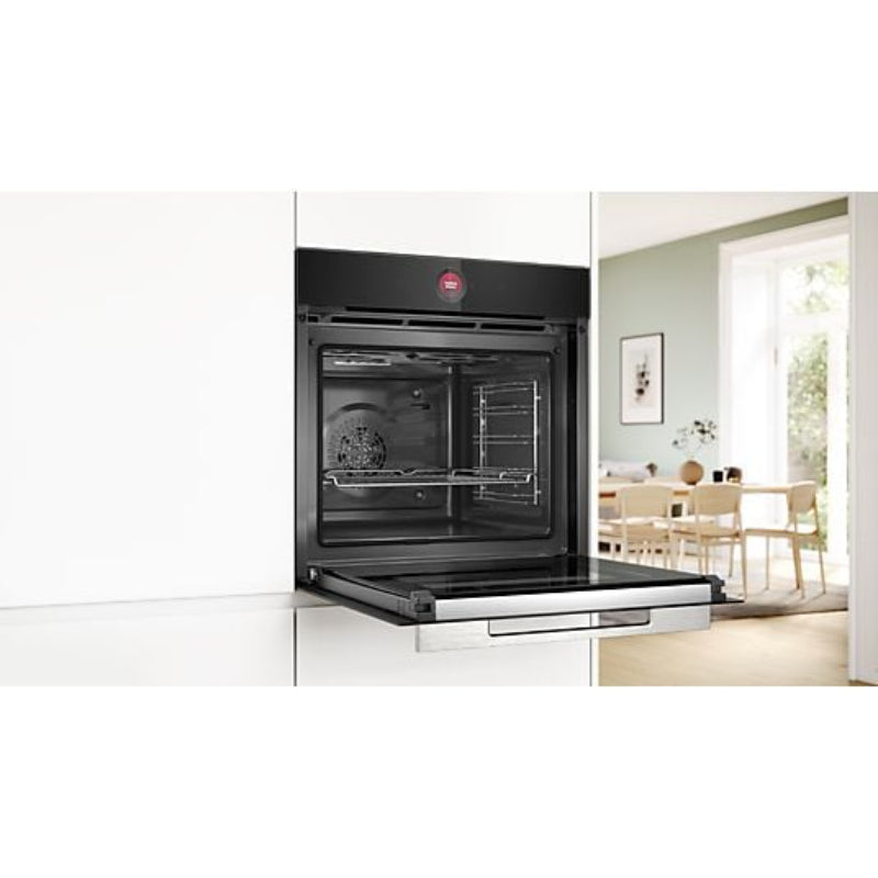Horno Bosch HBG7741B1, 71 L, Integrable, Pirolítico, Multifunción, Air Fry, Negro