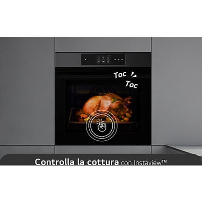 Horno a vapor LG WSED7665B, 76 L, Multifunción, Pirolítico + Vapor, Acero Negro Mate