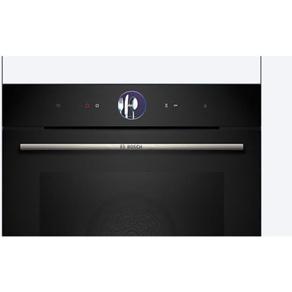 Horno a vapor Bosch HSG7361B1, 71 L, Multifunción, Steam Plus, Hidrolítico, Pantalla TFT, Negro
