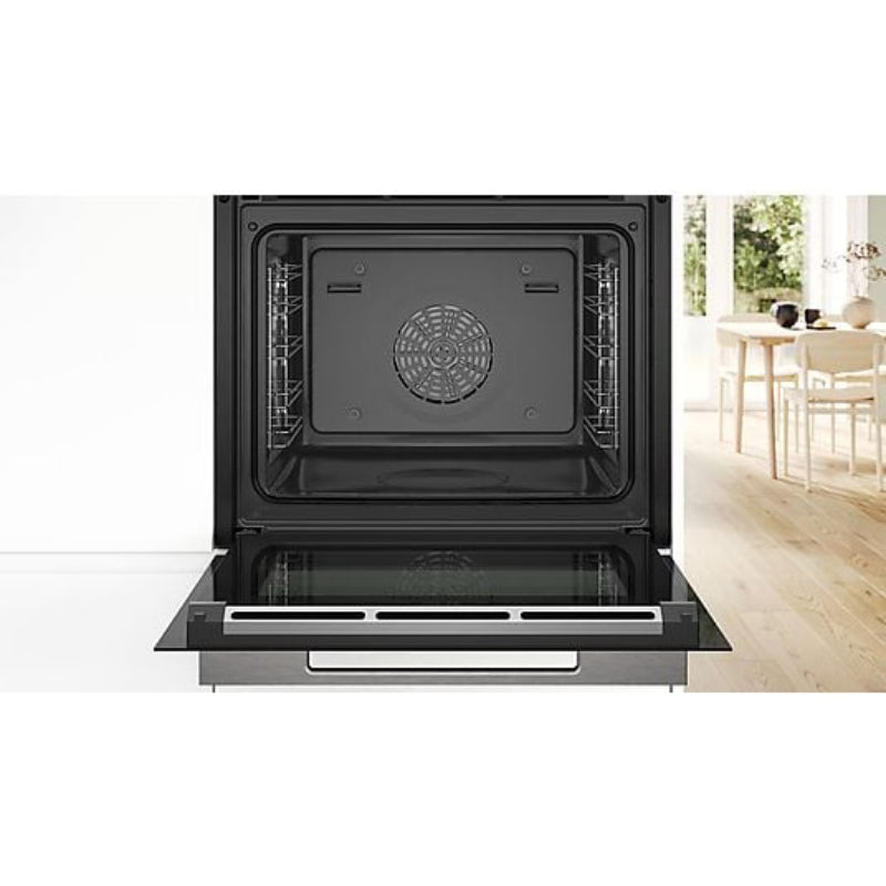 Horno a vapor Bosch HSG7361B1, 71 L, Multifunción, Steam Plus, Hidrolítico, Pantalla TFT, Negro