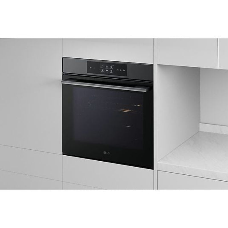 Horno a vapor LG WSED7665B, 76 L, Multifunción, Pirolítico + Vapor, Acero Negro Mate