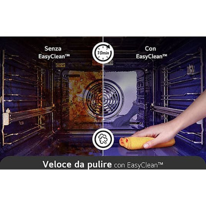 Horno a vapor LG WSED7665B, 76 L, Multifunción, Pirolítico + Vapor, Acero Negro Mate