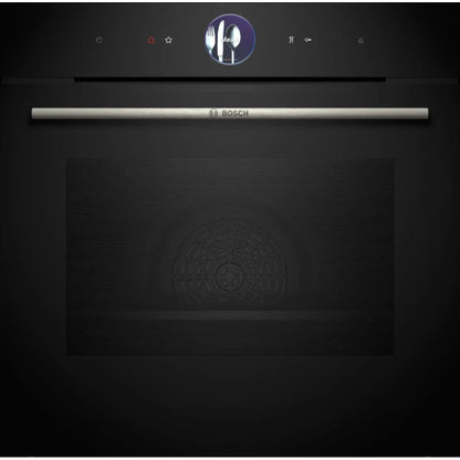 Horno a vapor Bosch HSG7361B1, 71 L, Multifunción, Steam Plus, Hidrolítico, Pantalla TFT, Negro