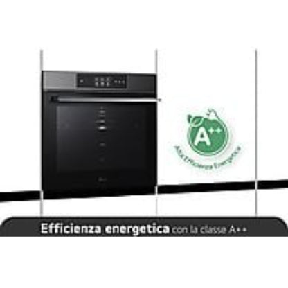 Horno a vapor LG WSED7665B, 76 L, Multifunción, Pirolítico + Vapor, Acero Negro Mate