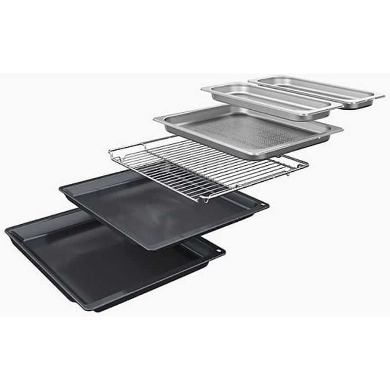 Horno a vapor Bosch HSG7361B1, 71 L, Multifunción, Steam Plus, Hidrolítico, Pantalla TFT, Negro