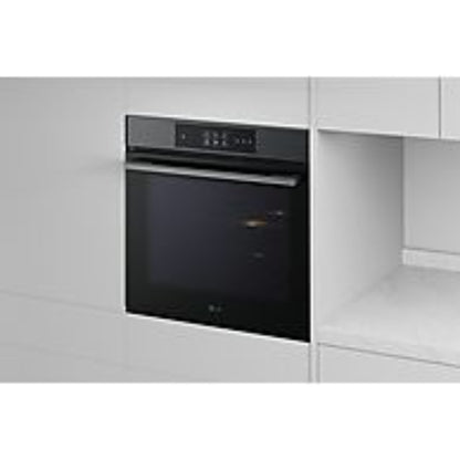 Horno a vapor LG WSED7665B, 76 L, Multifunción, Pirolítico + Vapor, Acero Negro Mate
