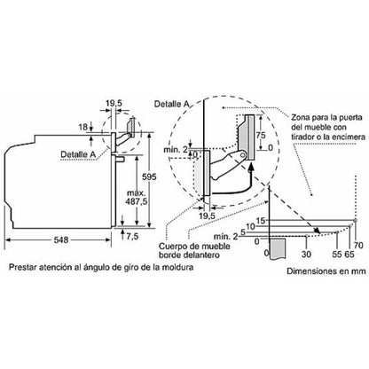 Horno a vapor Bosch HSG7361B1, 71 L, Multifunción, Steam Plus, Hidrolítico, Pantalla TFT, Negro